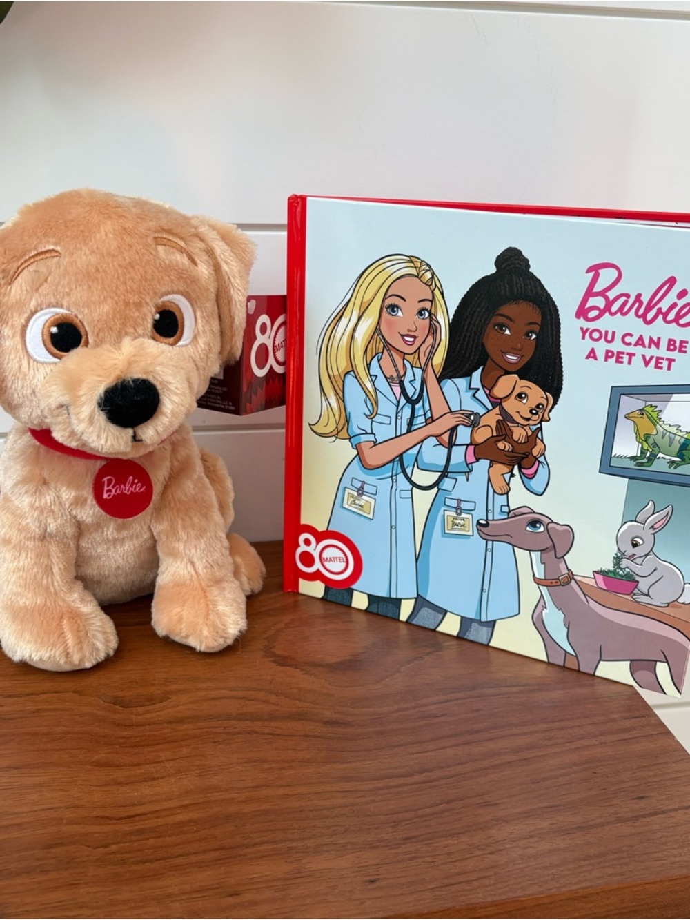 New Barbie Mattel You Can Be a Pet Vet Storybook Book & Plush Dog Puppy Toy